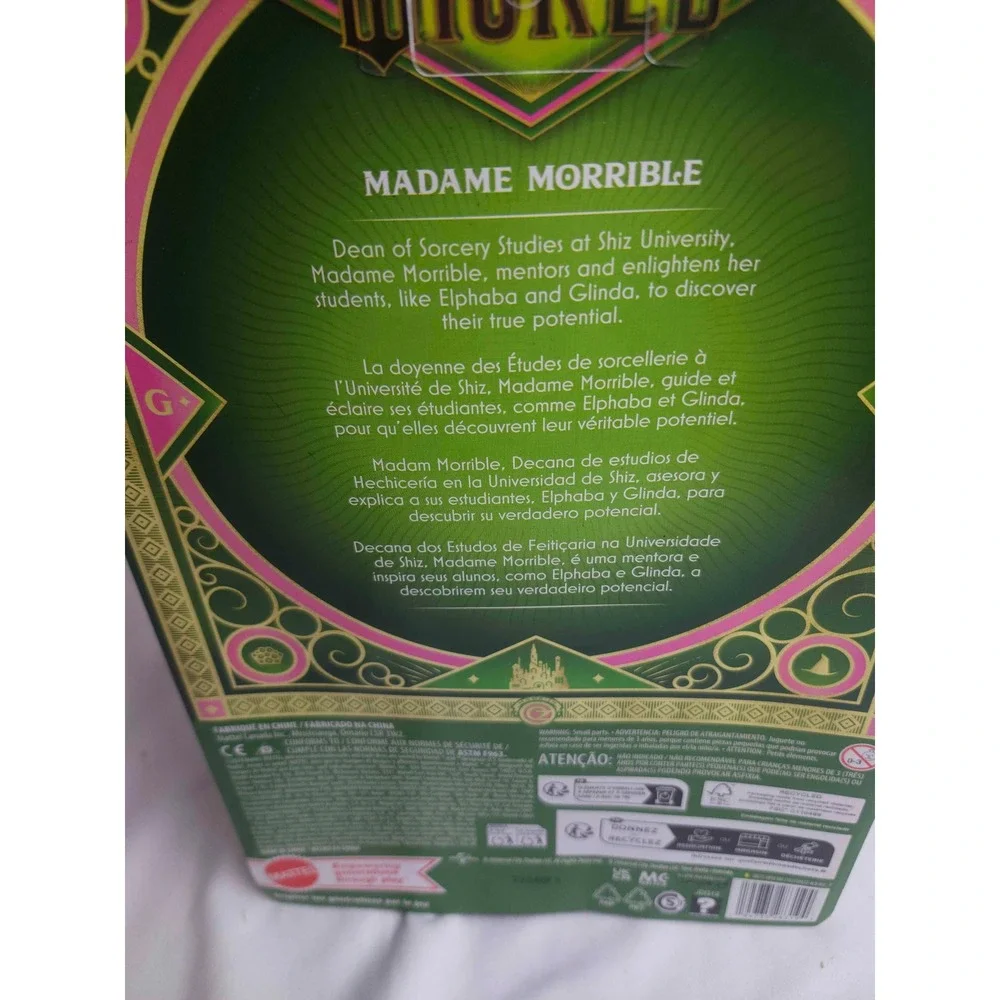 Mattel Wicked Madame Morrible Fashion Doll Shiz University JDG12 Movie Edition